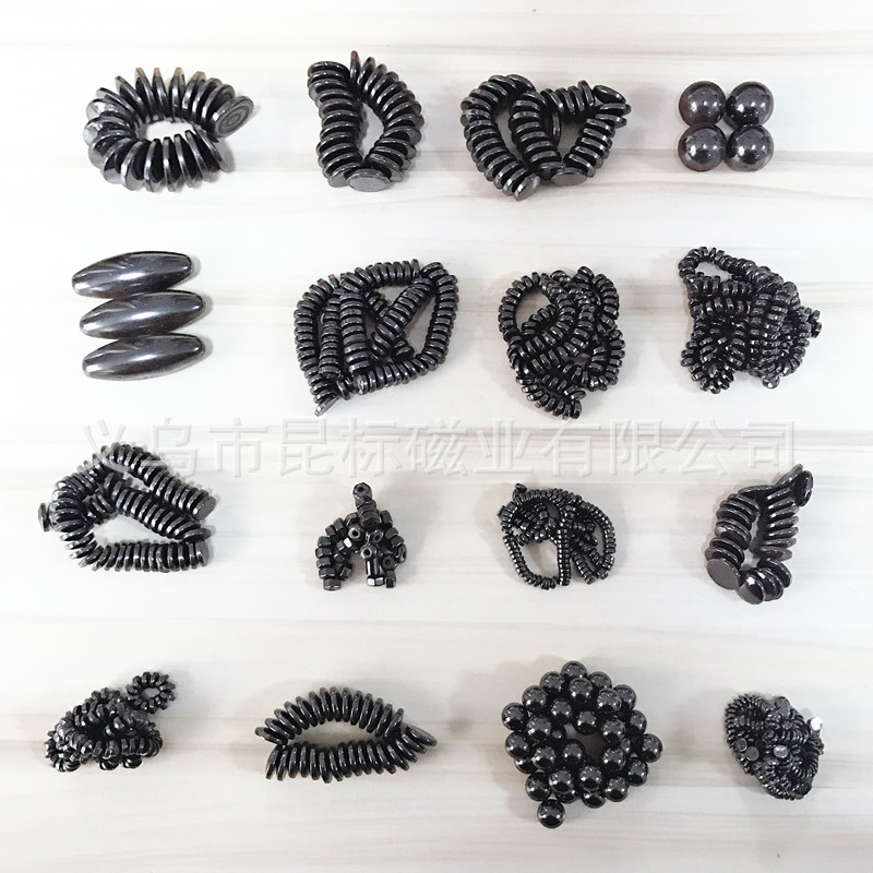 工厂直供18x5mm理疗保健磁铁 铁氧体黑磁 面包型枕头鞋垫磁石