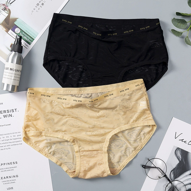 Плавки из шелка Silk sexy comfortable pants, хлопковое нижнее белье, брюки, средняя талия