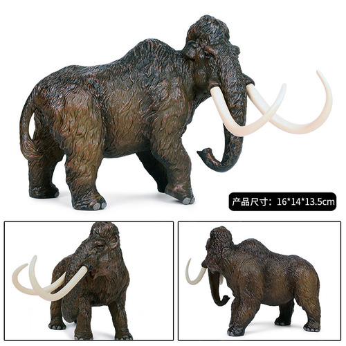 Solid simulation wildlife world elephant model zoo prehistoric mammoth mammoth children's toy ornaments