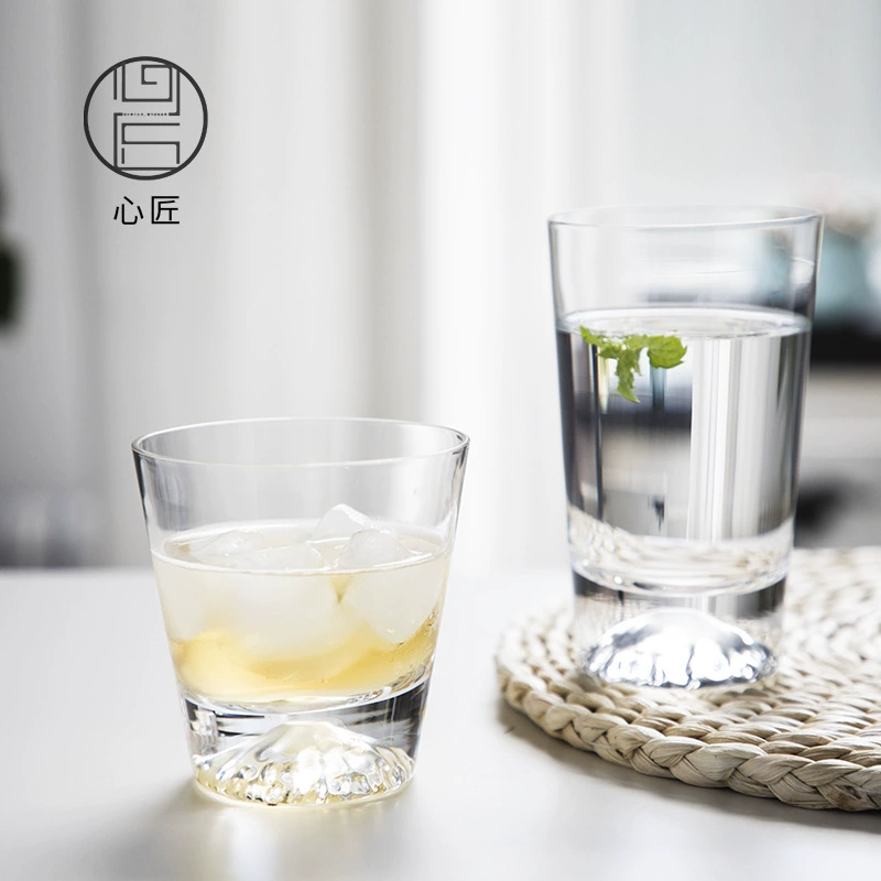 心匠 Creative lead-free crystal matte clear water glass for whiskey