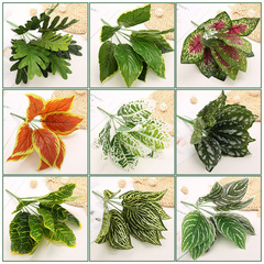 立體仿真綠植牆人造裝飾花牆配件室外植物牆配草 仿真植物牆配材