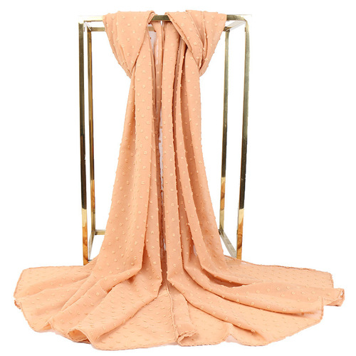 跨境新款热销马来西亚印尼长巾 植绒毛球加厚雪纺围巾 YW110