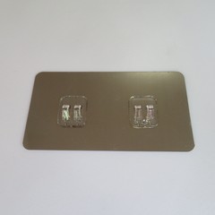 Wall sticker invisible adhesive hooks steel wire clips transparent self-adhesive hook claws shelf holder sticker strip brushed stainless steel slot clips adhesive