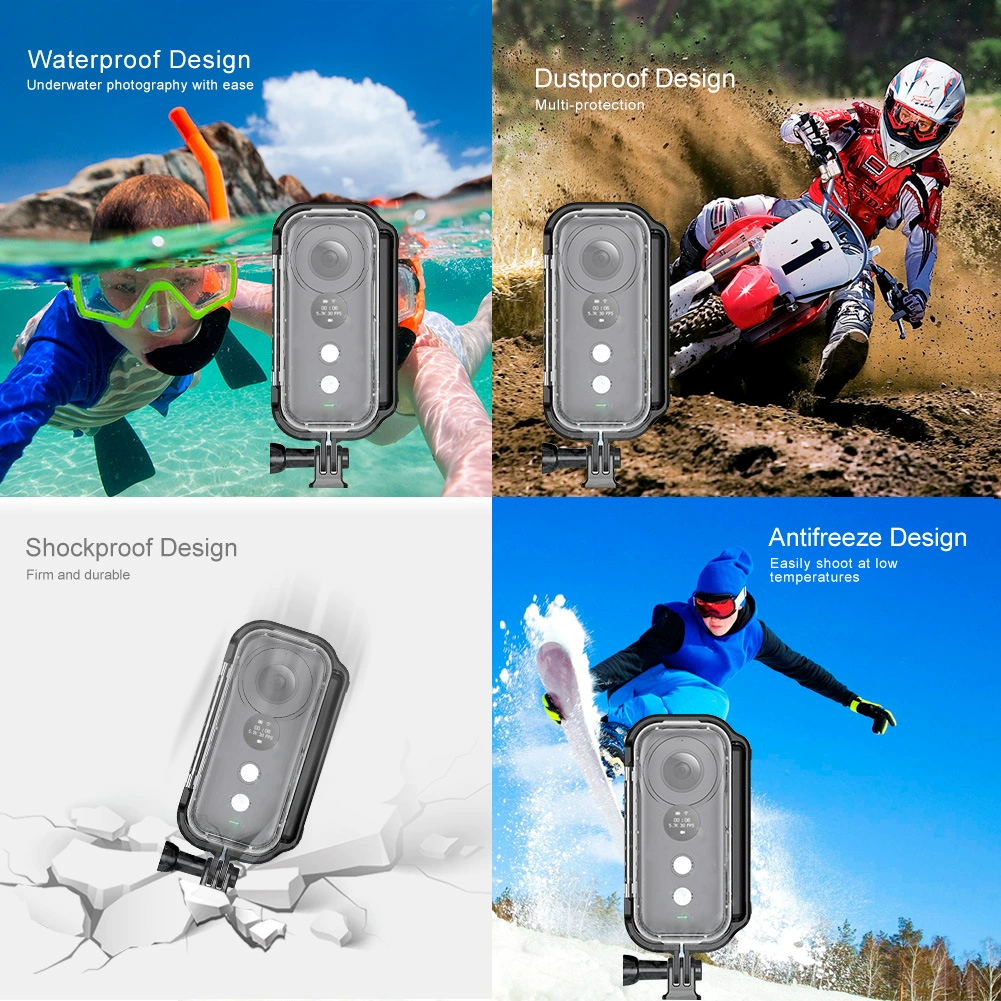 Puluz толстая корова подходит для Insta360 One X панорамная камера герметизация подводная оболочка 30 метров водонепроницаемая защитная оболочка