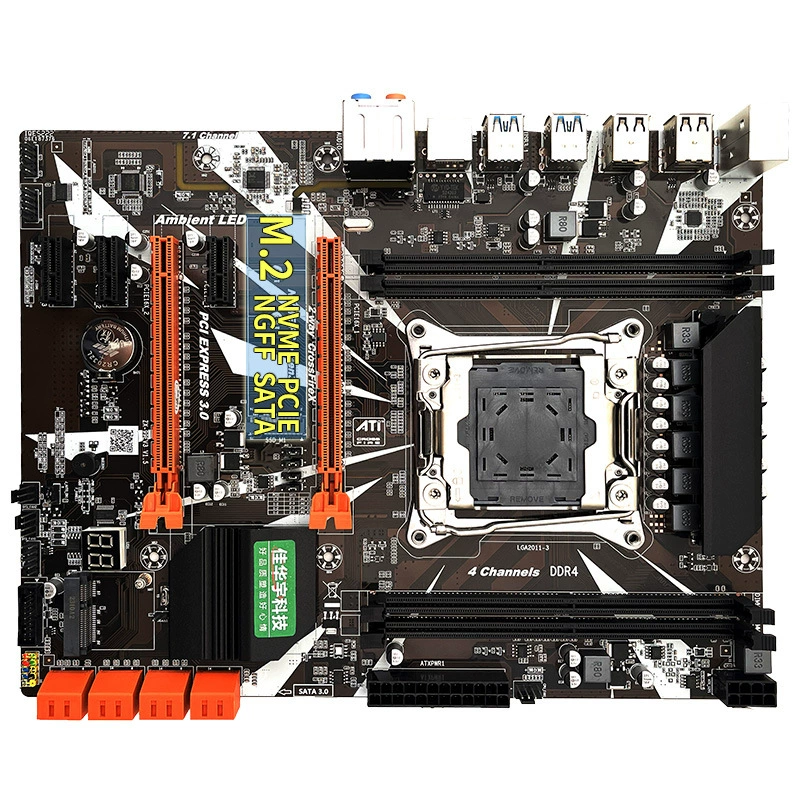 X99D4 большая настольная материнская плата компьютера 2011-3 V3 V4 разъём CPU четыре канала DDR4 память m.2 wifi