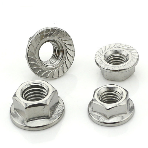 304 stainless steel flange nut M3-M20 flat plate toothed anti-slip nut DIN6923