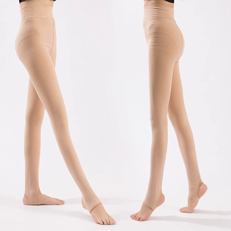 Колготки, тёплые л leggings, тёплые штаны, бархатная кукла-ролик, полиэстер, телесного цвета