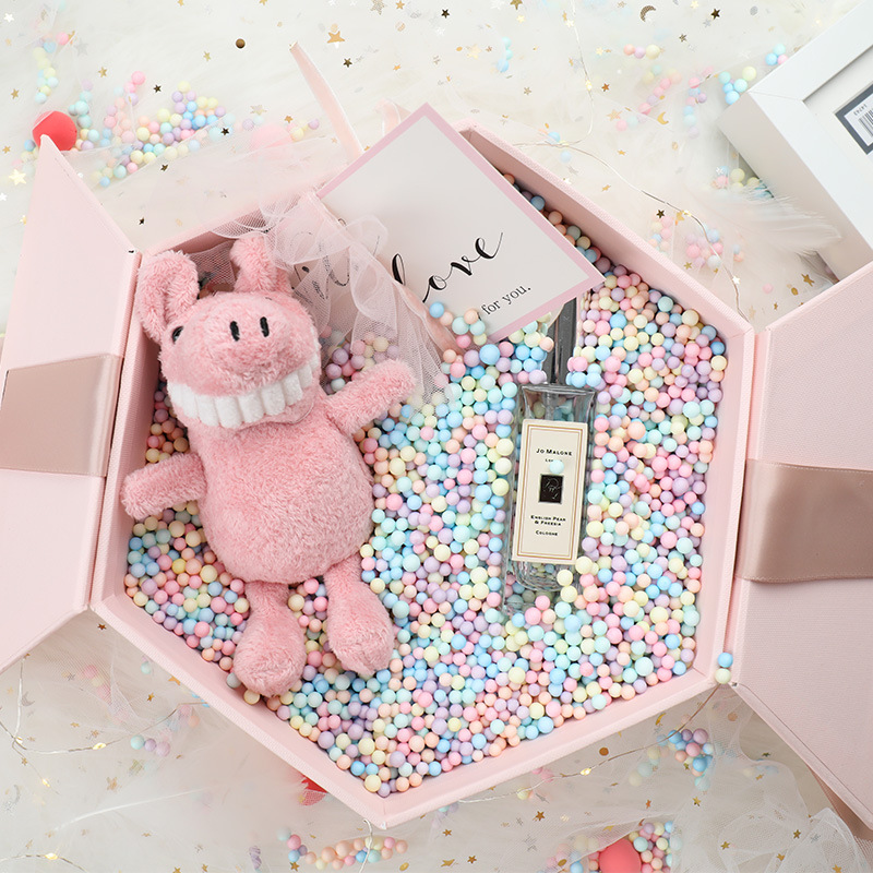 Internet celebrity style meteor gift box filling macaron DIY colorful foam ball slime particles wholesale 1kg