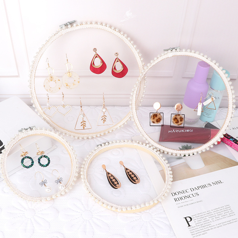 Girly Heart Ins Photography Props Lace Earrings Earrings Jewelry Display Stand Nail Art Display Board Creative Jewelry Stand