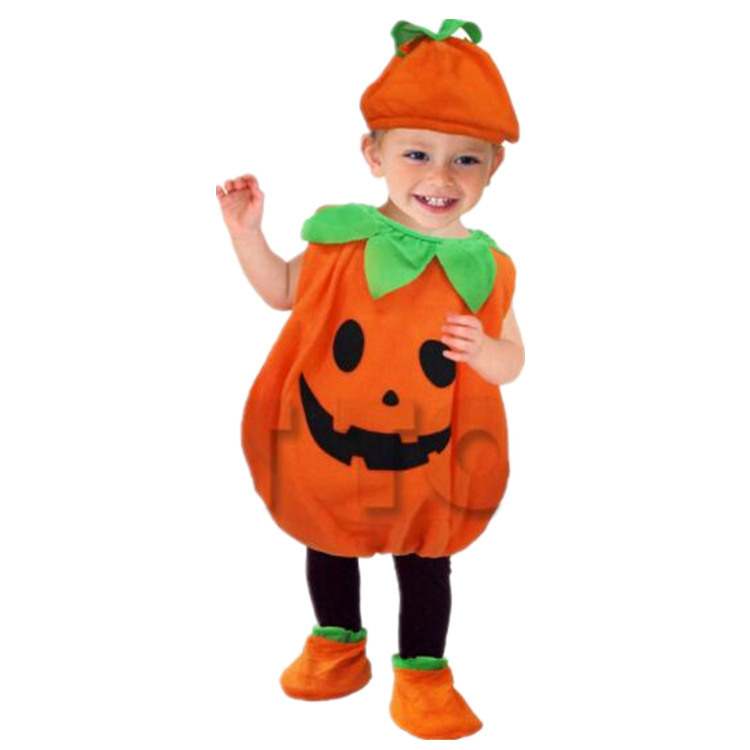 Disfraz de calabaza de Halloween para niños bebé estilo de cosplay traje de rendimiento lindo bebé de calabaza traje de comercio exterior