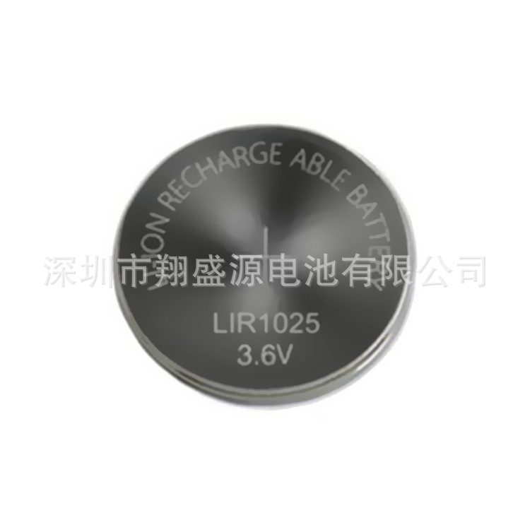 源头厂家现货LIR1025纽扣充电电池3.6V锂离子LIR1025充电电池工厂