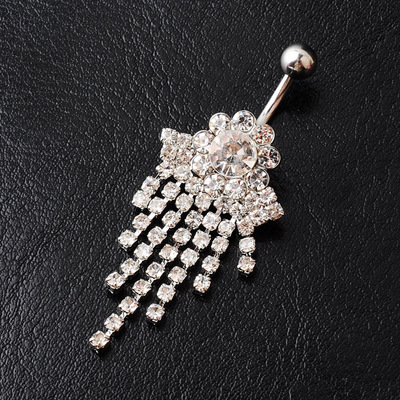 Selling New products Europe and America Cross border tassels Navel Belly Dance Jewelry Full bore Belly Ring Belly button wholesale