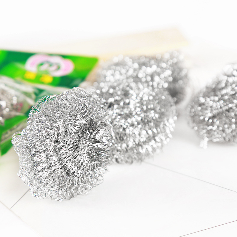 Cepillo de acero inoxidable para cocina, bola de limpieza duradera para ollas, tazones y platos