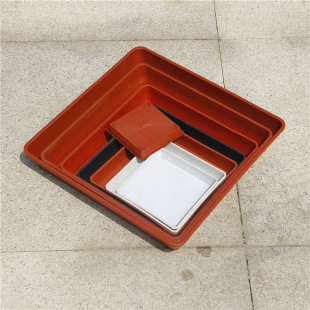 Large thick square flower doctor water tray chassis holder bottom pad manufacturers wholesale plastic flower pot tray
