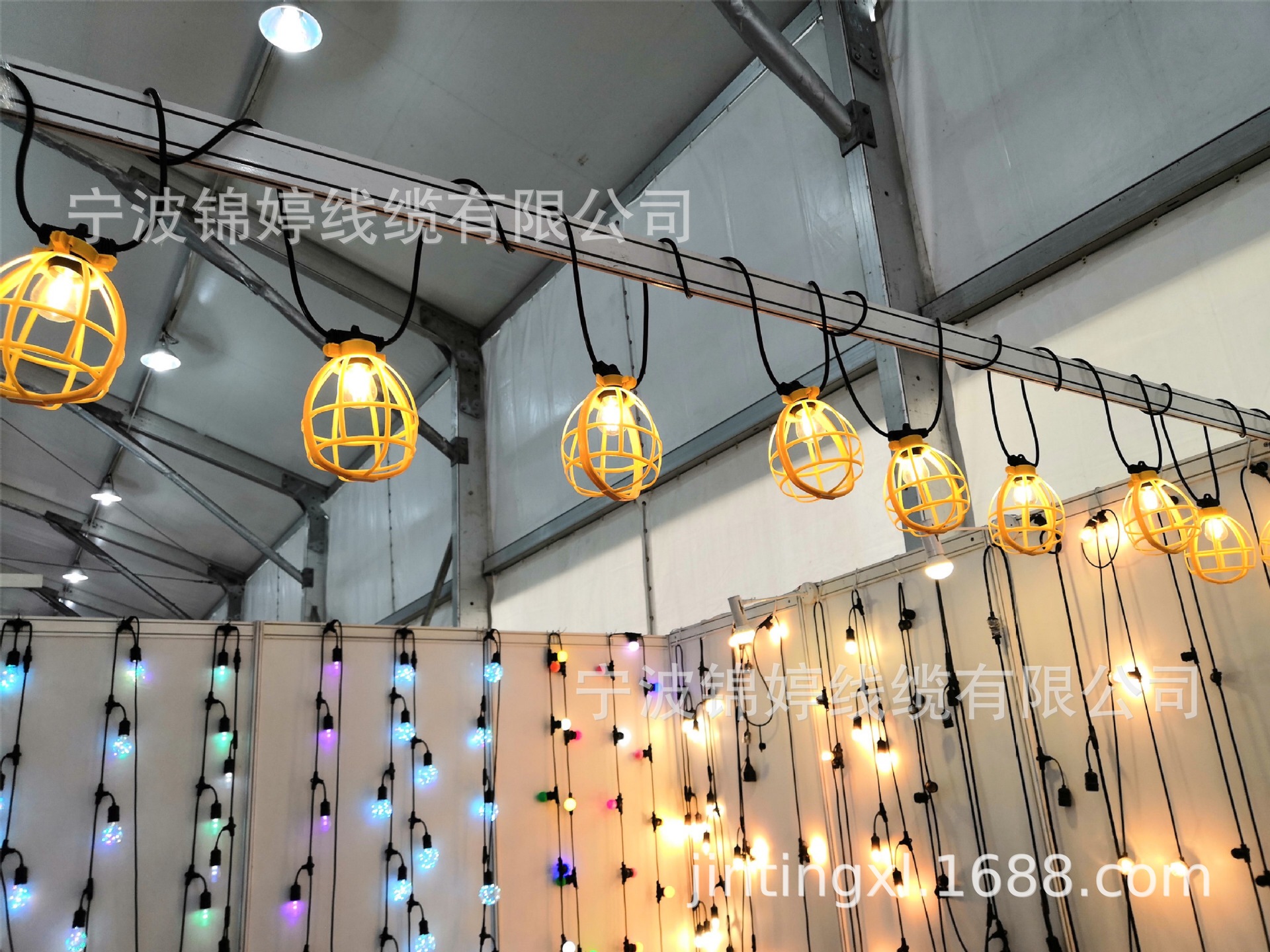 锦婷生产插头线E26/E27防水灯头线 美国IP65灯串线美式美规电源线