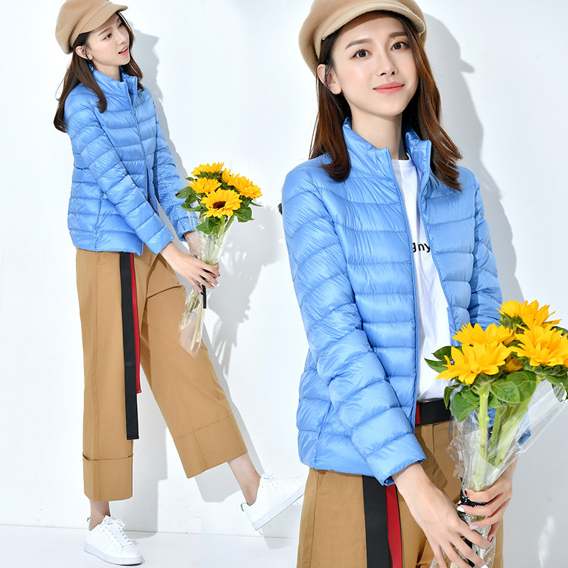 2023 winter ultra-thin down jacket women's light short slim collar large size ultra-light plus fat coat factory outlet 2023 winter ultra-thin down jacket women's light short slim collar large size ultra-light plus fat coat factory outlet