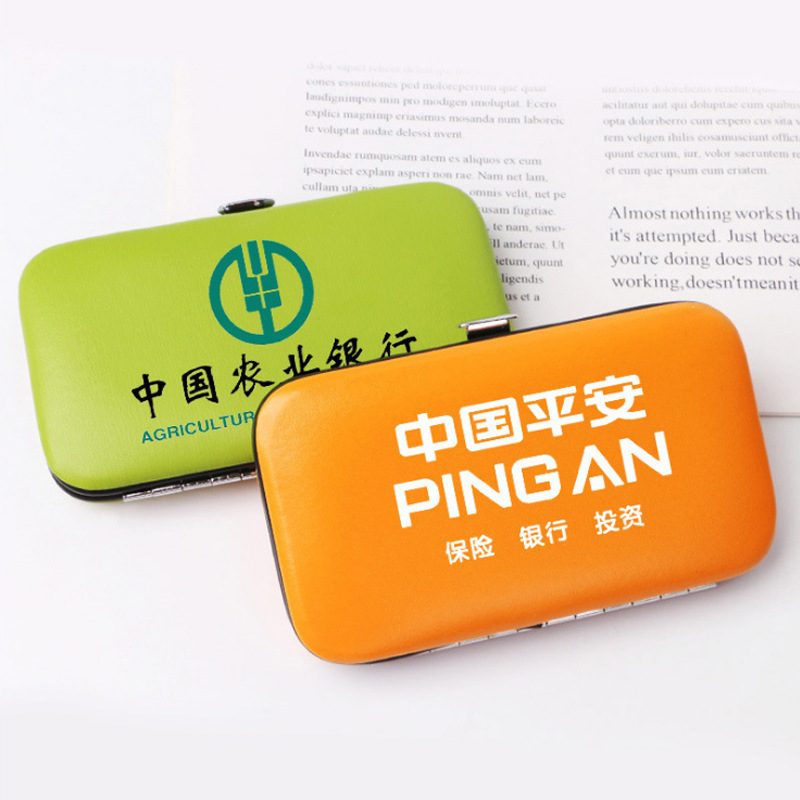 Clippers de uñas de color caramelo 7 piezas traje de manicura herramientas de belleza regalos promocionales cortaúñas traje imprimible logo