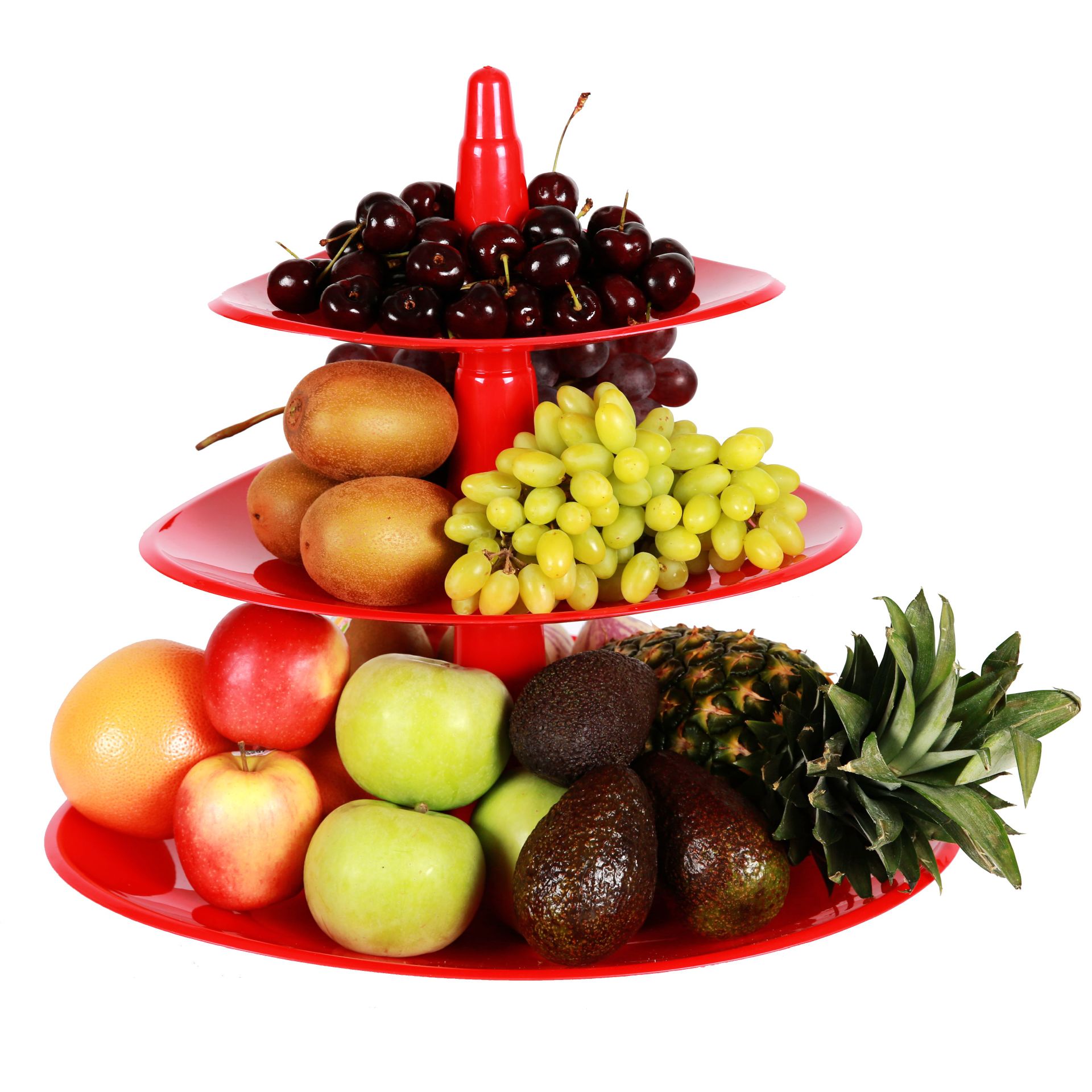 可拆卸收纳心型三层果水果盘蛋糕塔蛋糕架糕点架水果点心塑料果盘