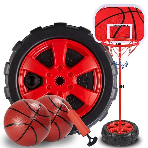 Indoor children's basketball stand can be raised and lowered, outdoor baby home shooting iron basketball frame boy leather ball toy
