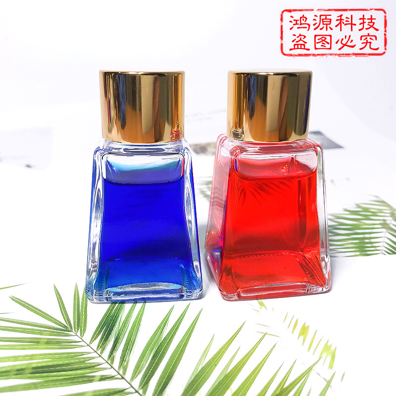 现货30ml墨水瓶 彩墨钢笔水瓶不漏 非碳素墨水包装瓶 水晶料带盖
