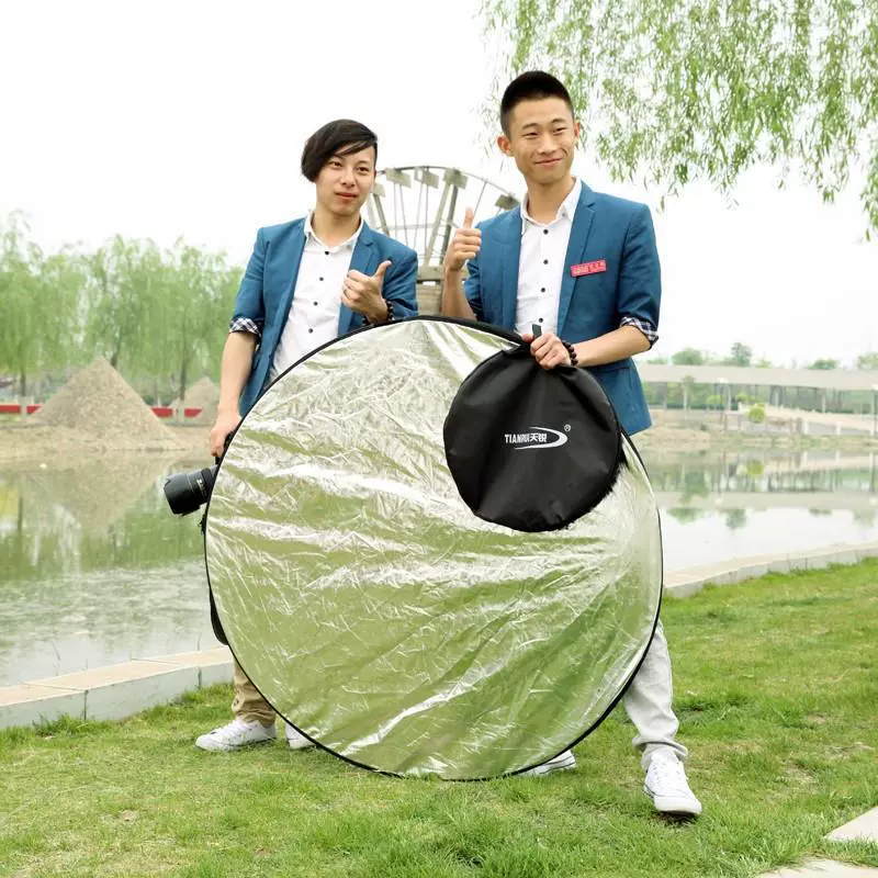 天锐 Double-sided folding handheld reflector, equipment, fill light, gold and silver