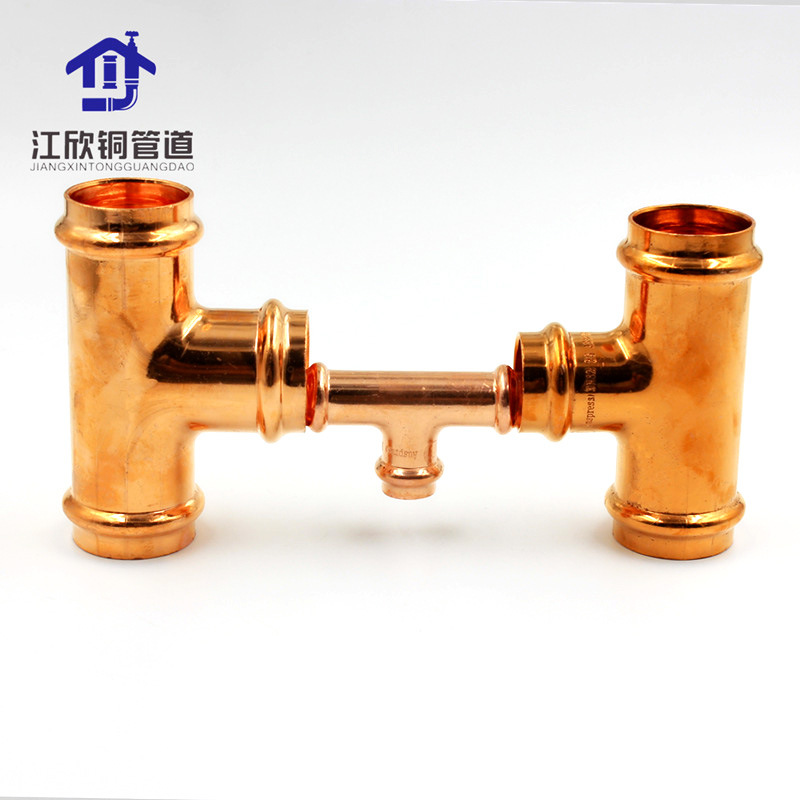 Soldadura de cobre Rojo Tarjeta Doble tarjeta única reducción pequeña y mediana tee codo tubo recto accesorios resistencia a la corrosión conexión aire acondicionado refrigeración Accesorios