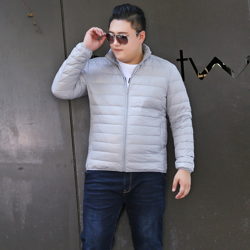 Chaqueta acolchada de algodón ligero de los hombres chaqueta acolchada de invierno de algodón más el tamaño de los hombres gordos ropa de los hombres Chaqueta de algodón corto acolchado abrigo Suelto