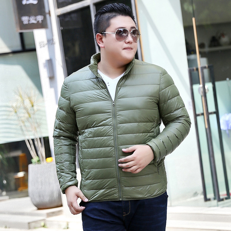 Chaqueta acolchada de algodón ligero de los hombres chaqueta acolchada de invierno de algodón más el tamaño de los hombres gordos ropa de los hombres Chaqueta de algodón corto acolchado abrigo Suelto