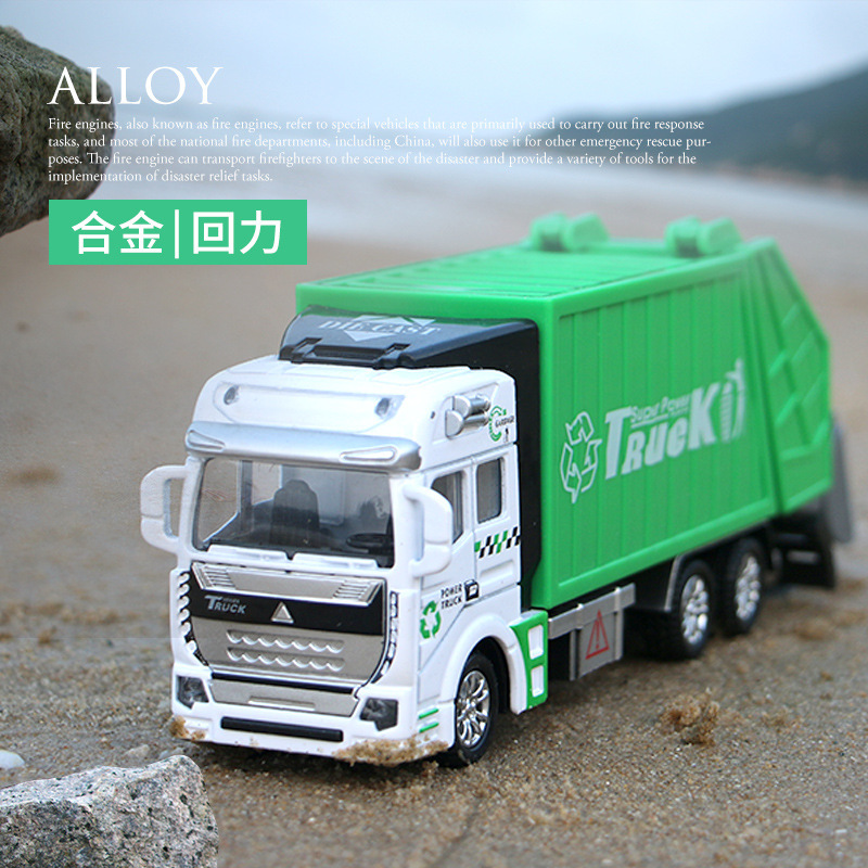 Alloy pull-back car boy children's Sanitation garbage truck model simulation ornaments toys cross-border wholesale hot sale Alloy pull-back car boy children's Sanitation garbage truck model simulation ornaments toys cross-border wholesale hot sale