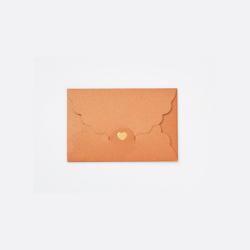 Mini tamaño pequeño perla sobre papel Kraft dorado amor sobre tarjeta bancaria tarjeta de membresía VIP embalaje sobre cubierta