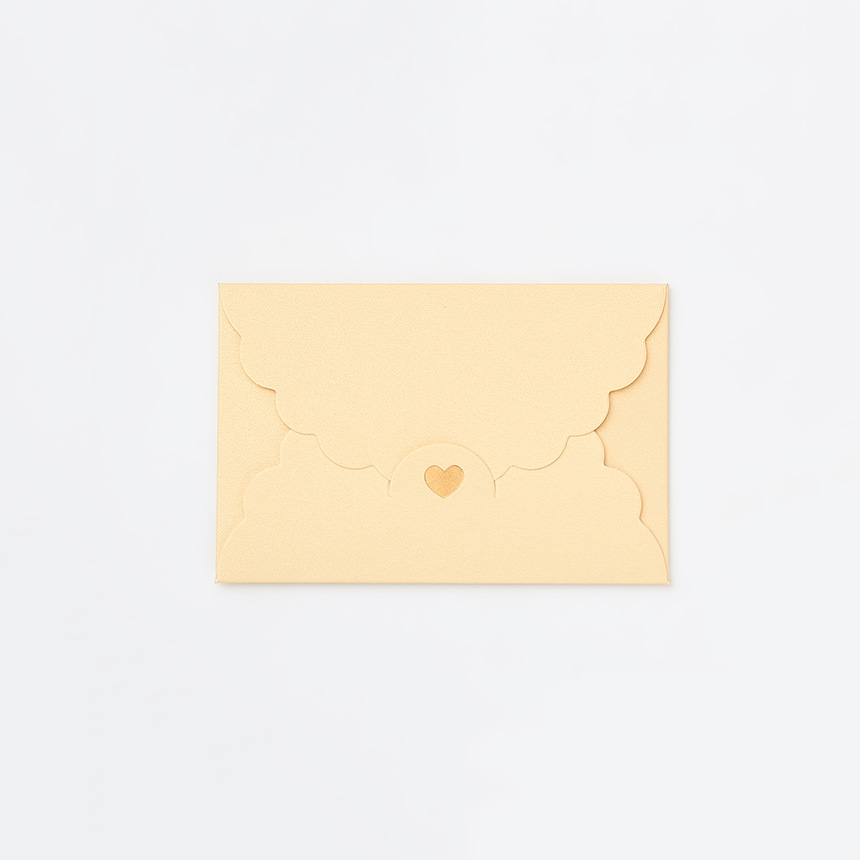 Mini tamaño pequeño perla sobre papel Kraft dorado amor sobre tarjeta bancaria tarjeta de membresía VIP embalaje sobre cubierta