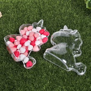 European-style transparent PS plastic candy box full moon gift creative shape candy box storage box wedding supplies wholesale