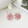 Fuchsia cute earrings from pearl, wide color palette, cat's eye