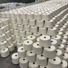厂家现货 T65C35 40S 环锭纺包染色涤棉纱针织机织织带通用