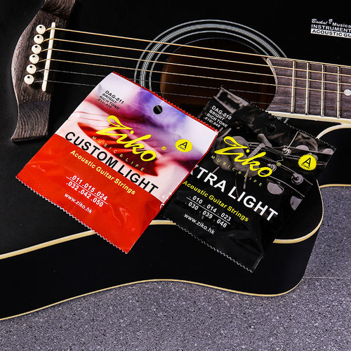 ZIKO Leo guitar strings set of 6 folk guitar strings acoustic guitar strings guitar black line full set of guitar strings