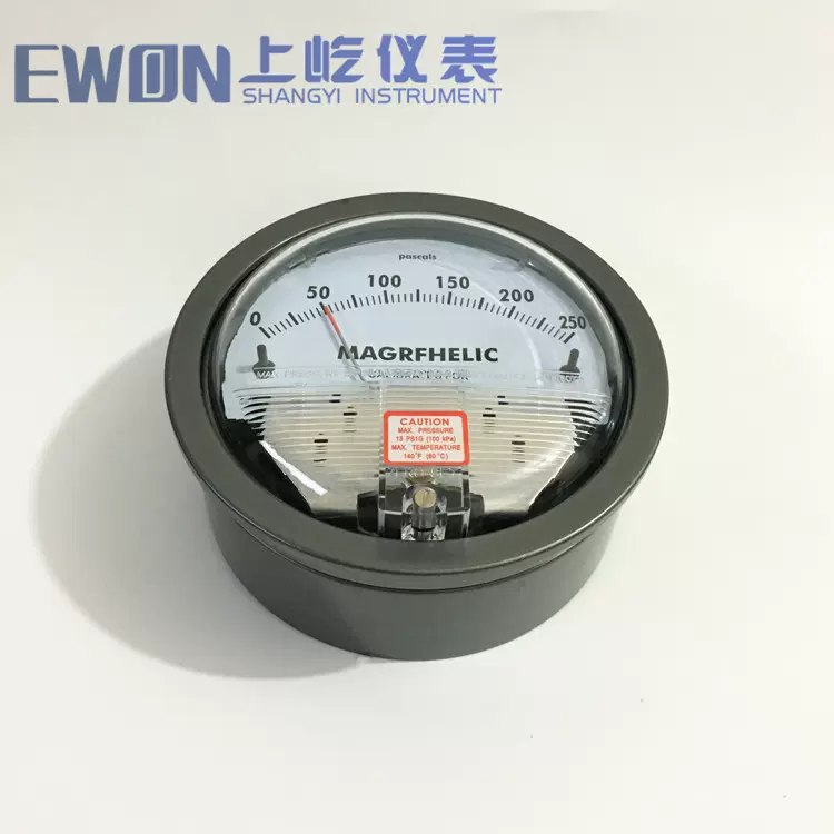 2000型正负微压表60pa压差计差压表圆形指针500PA空气洁净室微压