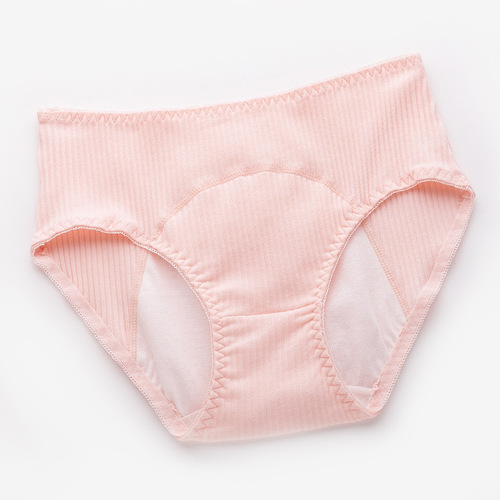 Threaded cotton menstrual underwear women's pure cotton crotch crotch leak-proof aunt mid-high waist safety sanitary pants before menstruation