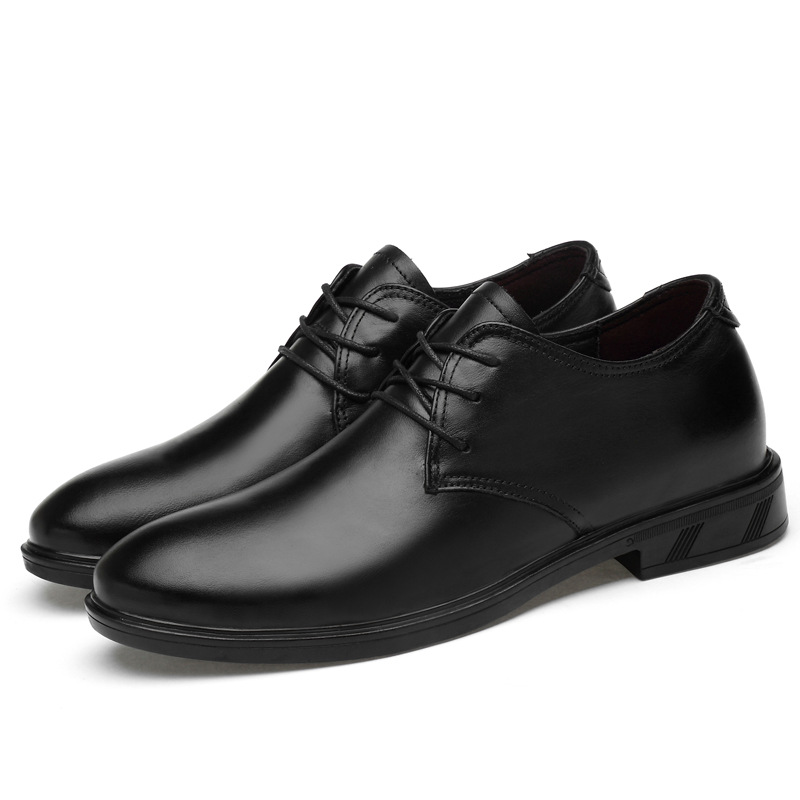 Scarpe uomo pelle stringate casual eleganti rialzate comode_voghion.com