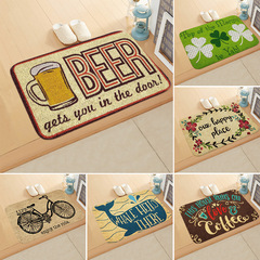 Cross-border new creative text welcome home printed floor mat pattern door mat bathroom floor mat manufacturer wholesale