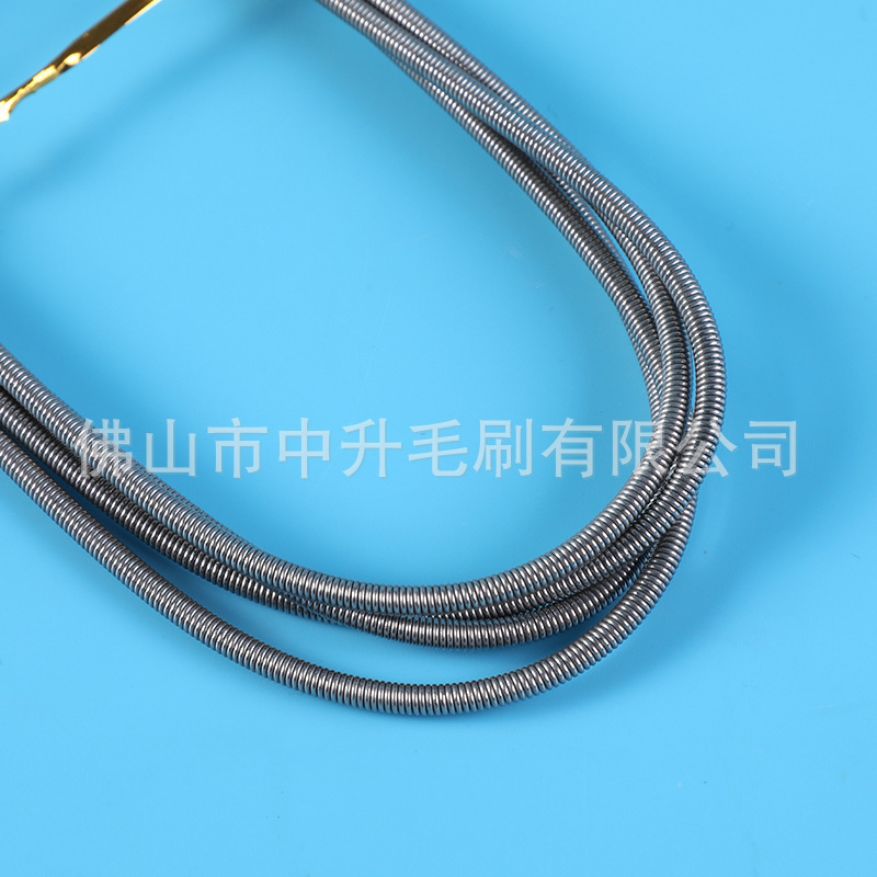 Cepillo de resorte de alambre de nylon de doble cabeza cepillo de limpieza de tanques de peces herramienta de limpieza de tubos de drenaje de acuario al por mayor cepillo de tubos