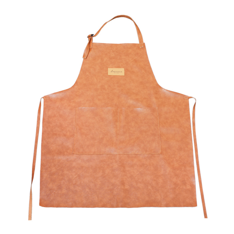 Коричневый кожаный фартук