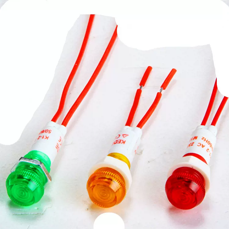 厂家供应指示灯电器设备信号灯红黄绿蓝透明氖灯指示灯LED指示灯