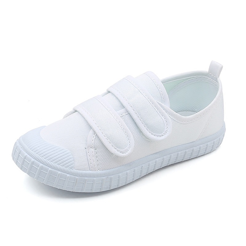 Children's Shoes Kindergarten Uwabaki Dance Shoes Boys and Girls Velcro Pupils White Cloth Shoes Children's Small White Shoes Wholesale