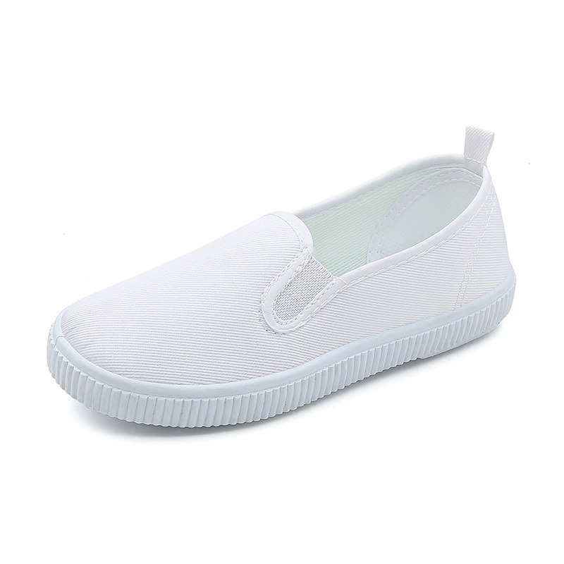 Children's Shoes Kindergarten Uwabaki Dance Shoes Boys and Girls Velcro Pupils White Cloth Shoes Children's Small White Shoes Wholesale