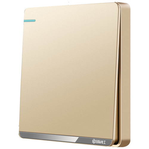 International electrician type 86 wall concealed gold switch socket one-open five-hole USB 16A socket switch panel