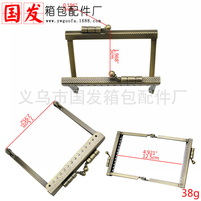 7.5Cm piezas de carro de pierna cuadrada oro bronce, pistola negra, plateada