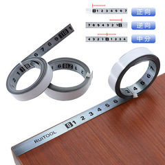 Stainless steel color sticky scale woodworking guide rail self-adhesive tape measure flat ruler with glue metal ruler