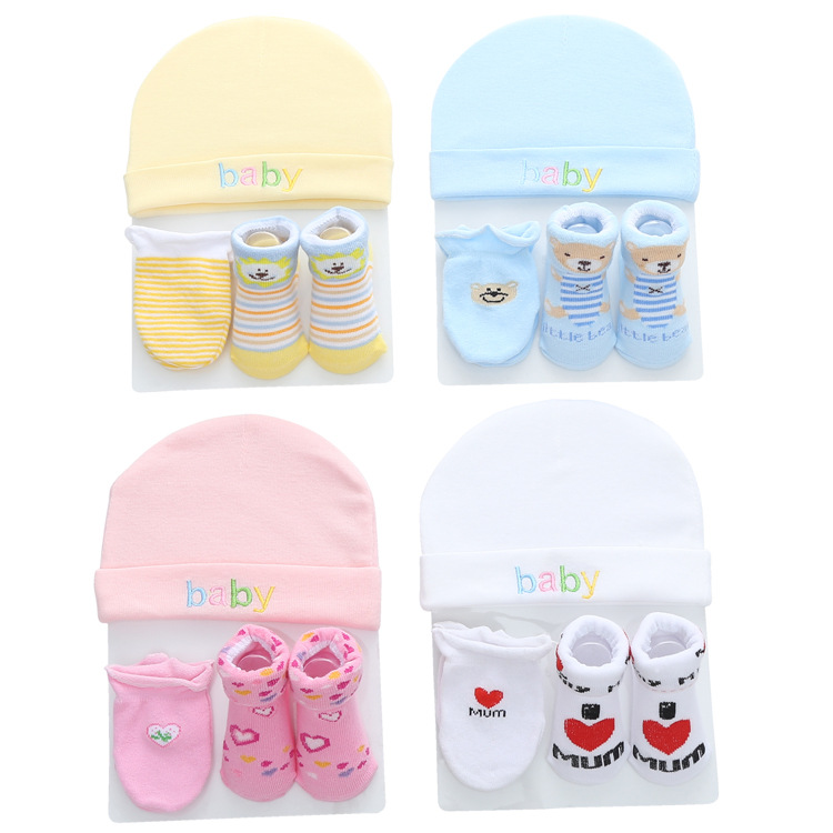 cartoon solid color children's socks with letters