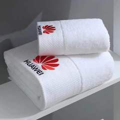 Factory Wholesale Pure Cotton Thick Bath Towel Hotel Star Grade Towels 16 Pieces Platinum Satin Edge Large Bath Towels Embroidered LOGO