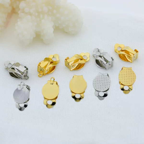 DIY accessories wholesale personality non-ear hole frog ear clip painless student earrings flat sticky jewelry ear clip